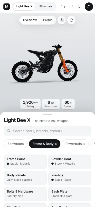 The Specd builder open on a phone